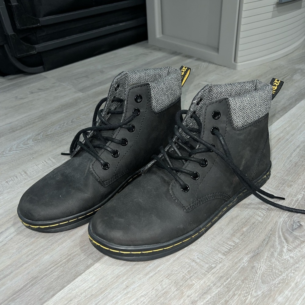 Dr. Martens Black and Gray Urban Boots